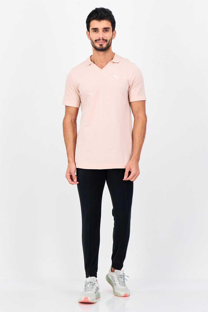 PUMA Men Sportswear Fit Short Sleeve Outdoor Polo Shirt, Light Pink - Image 4